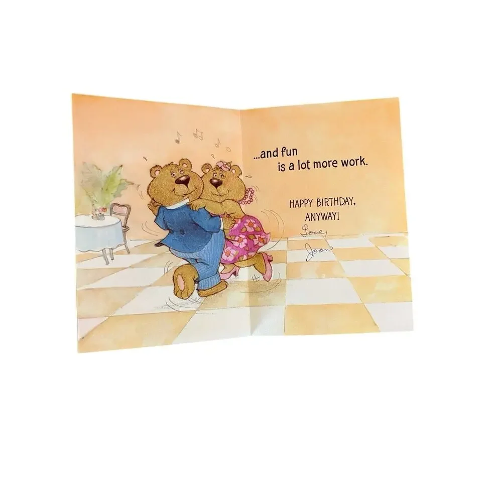 Vintage 1975 Ambassador Funny Birthday Card Bears Gardening Humor